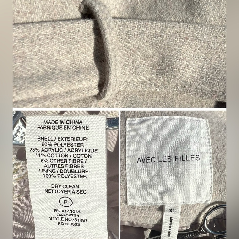 - Anthropologie XL Avec Les Filled Belted Overcoat! EUC! - Picture 10 of 15